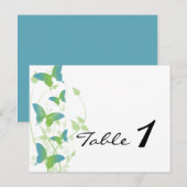 Blaue und grüne Schmetterlingsweine Hochzeitsszene Postkarte (Vorne/Hinten)