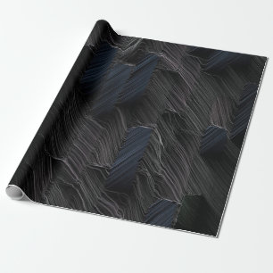Blaue und grüne Stifte auf blauem Kunststoffbehält Geschenkpapier