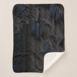 Blaue und grüne Stifte auf blauem Kunststoffbehält Sherpadecke
