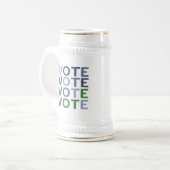 Blaue und grüne Stimme Bierglas (Vorderseite Links)
