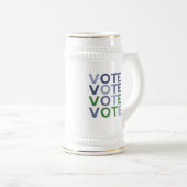 Blaue und grüne Stimme Bierglas (VorderseiteRechts)