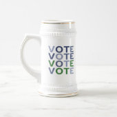 Blaue und grüne Stimme Bierglas (Links)
