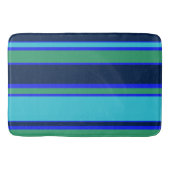 Blaue und grüne Streifen Badematte (Vorderseite)