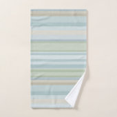 blaue und grüne Streifen Badhandtuch Set (Handtuch)