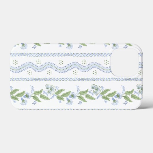 Blaue und grüne Streifen Case-Mate iPhone Hülle (Rückseite (Horizontal))