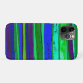 Blaue und grüne Streifen Case-Mate iPhone Hülle (Rückseite (Horizontal))