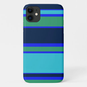 Blaue und grüne Streifen Case-Mate iPhone Hülle