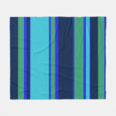 Blaue und grüne Streifen Fleecedecke (Vorderseite (Horizontal))