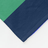 Blaue und grüne Streifen Fleecedecke (Ecke)