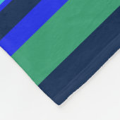 Blaue und grüne Streifen Fleecedecke (Ecke)