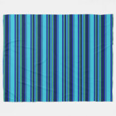 Blaue und grüne Streifen Fleecedecke (Vorderseite (Horizontal))