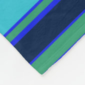Blaue und grüne Streifen Fleecedecke (Ecke)