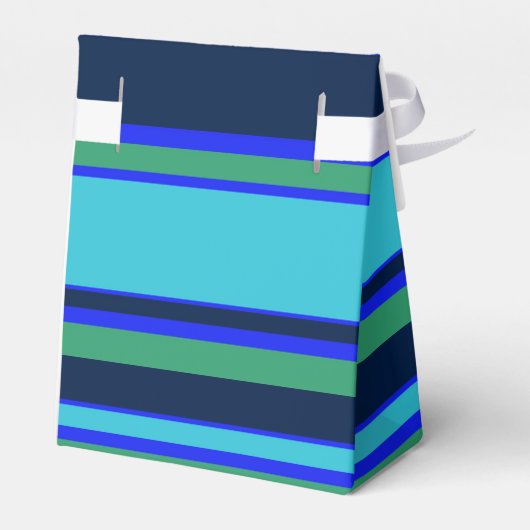 Blaue und grüne Streifen Geschenkschachtel (Rückseite)