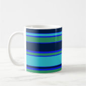 Blaue und grüne Streifen Kaffeetasse (Links)