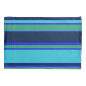 Blaue und grüne Streifen Kissenbezug (Rückseite)