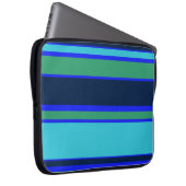 Blaue und grüne Streifen Laptopschutzhülle (Vorne Rechts)