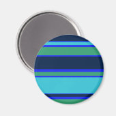 Blaue und grüne Streifen Magnet (Vorderseite/Rückseite)