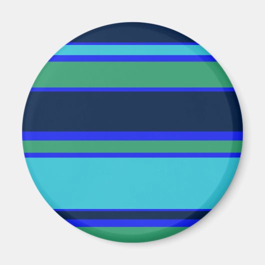 Blaue und grüne Streifen Magnet (Vorne)