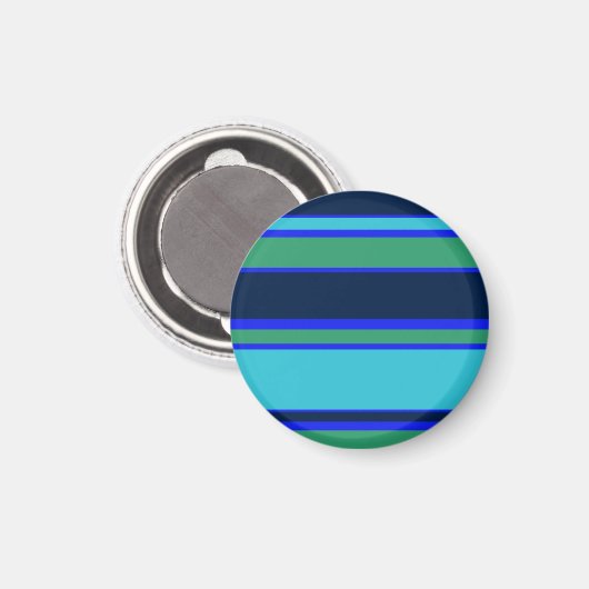 Blaue und grüne Streifen Magnet (Vorderseite/Rückseite)