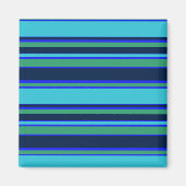 Blaue und grüne Streifen Magnet (Vorne)