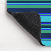 Blaue und grüne Streifen Mousepad (Ecke)