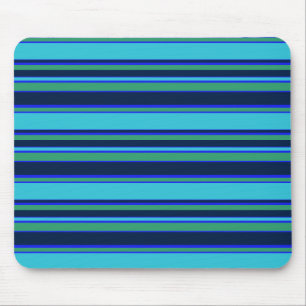 Blaue und grüne Streifen Mousepad