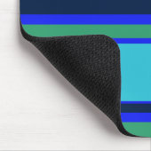 Blaue und grüne Streifen Mousepad (Ecke)