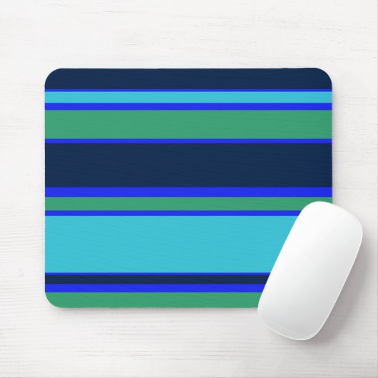 Blaue und grüne Streifen Mousepad (Mit Mouse)