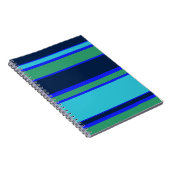 Blaue und grüne Streifen Notizblock (Rechte Seite)