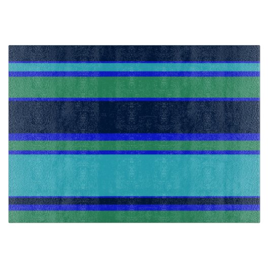 Blaue und grüne Streifen Schneidebrett (Vorderseite)