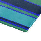 Blaue und grüne Streifen Schneidebrett (Ecke)