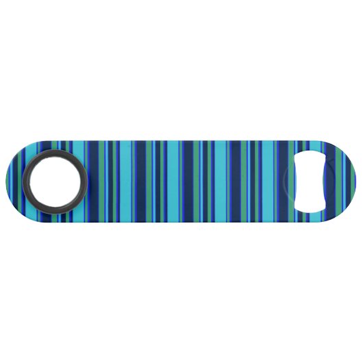 Blaue und grüne Streifen Speed Flaschenöffner (Vorderseite (Horizontal))