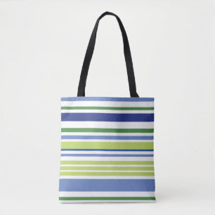 Blaue und grüne Streifen Tasche