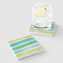 Blaue und grüne Streifen Wasserfarbe