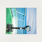 Blaue und grüne touristische Binokulars Wandteppich (Vorderseite (Horizontal))