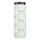 Blaue und grüne Trellis mit Hirsch Thermosbecher (Rückseite)