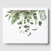 Blaue und grüne tropische Hochzeit Gästebuch (Rückseite)