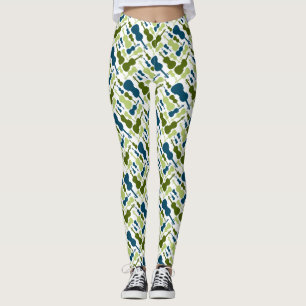 Blaue und grüne Violinen Leggings