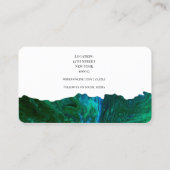 Blaue und grüne Wasserfarbe Kunst Visitenkarte (Rückseite)