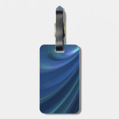 Blaue und grüne weiche Sand-Wellen Gepäckanhänger (Rückseite vertikal)