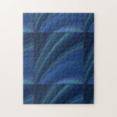 Blaue und grüne weiche Sandwellen Puzzle (Vertikal)