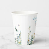 Blaue und grüne Wildblume Pappbecher (Rechts)