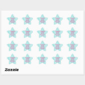 blaue und heiß rosa Sandy Shoppe Sticker (Blatt)