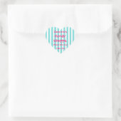 blaue und heiß rosa Sandy Shoppe Sticker (Tasche)