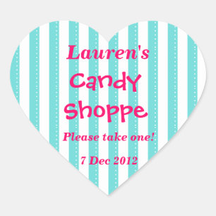 blaue und heiß rosa Sandy Shoppe Sticker