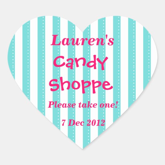 blaue und heiß rosa Sandy Shoppe Sticker (Vorderseite)