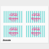 blaue und heiß rosa Sandy Shoppe Sticker (Blatt)