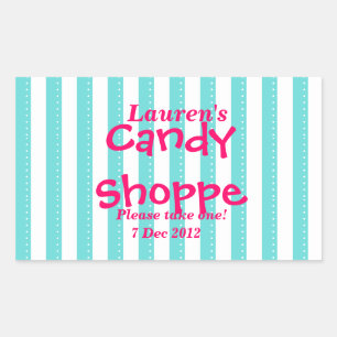 blaue und heiß rosa Sandy Shoppe Sticker