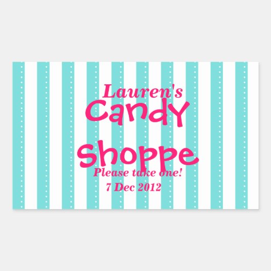 blaue und heiß rosa Sandy Shoppe Sticker (Vorderseite)