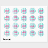 blaue und heiß rosa Sandy Shoppe Sticker (Blatt)